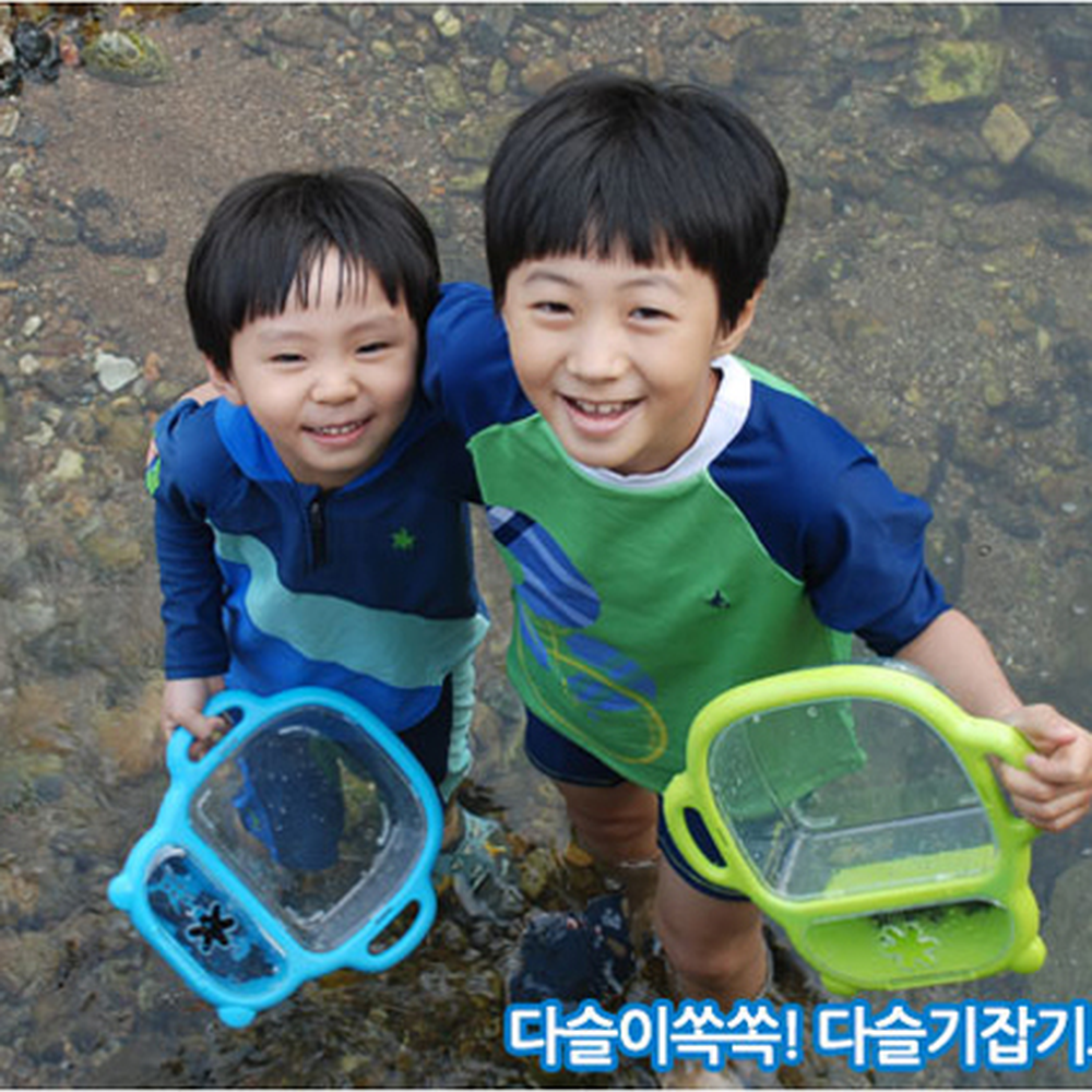 계곡놀이물놀이다슬기채집통 휴대용손잡이채집통 랜덤색상휴대간편어항 1개 - 상세 이미지 3
