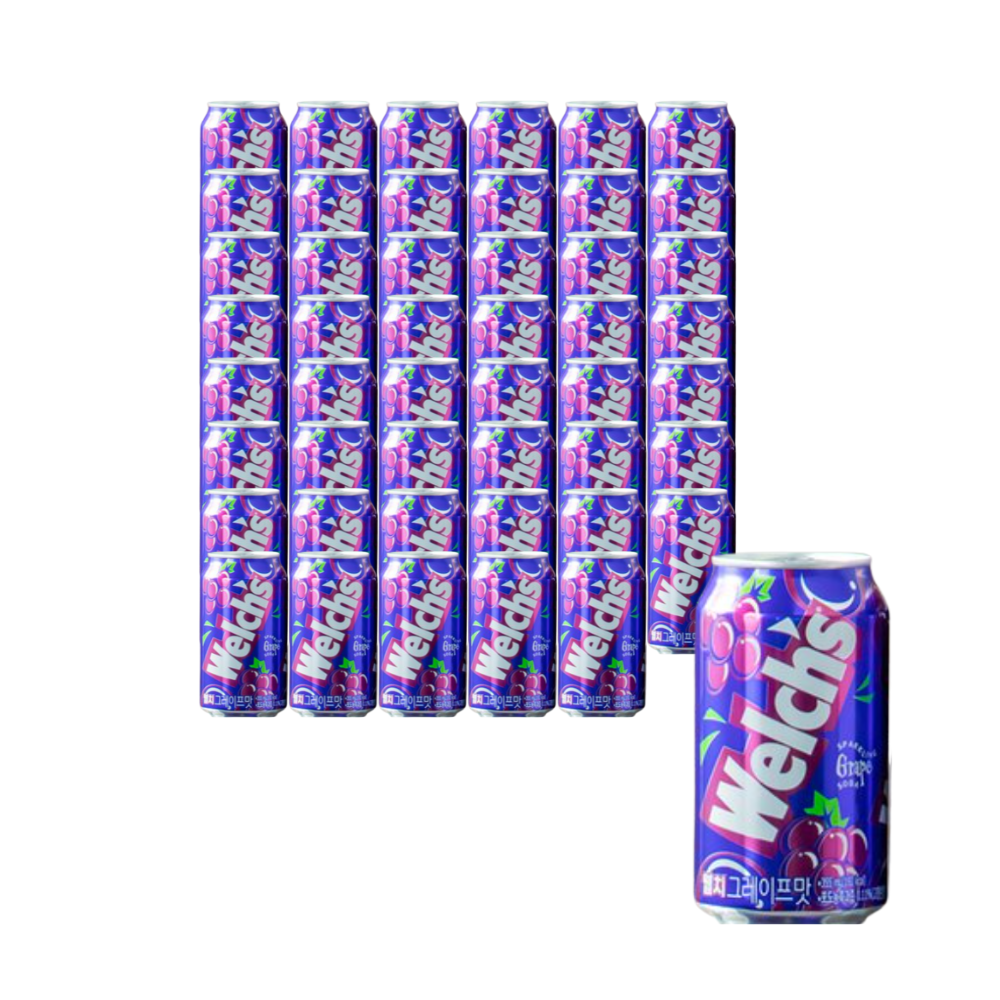 웰치스 포도 355ml x48캔 탄산음료 - 상품 이미지