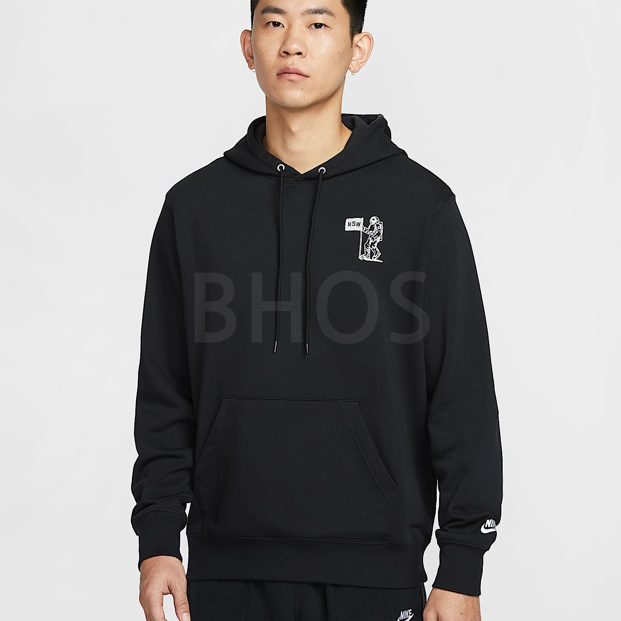 나이키 클럽 프린트 플리스 풀오버 후드