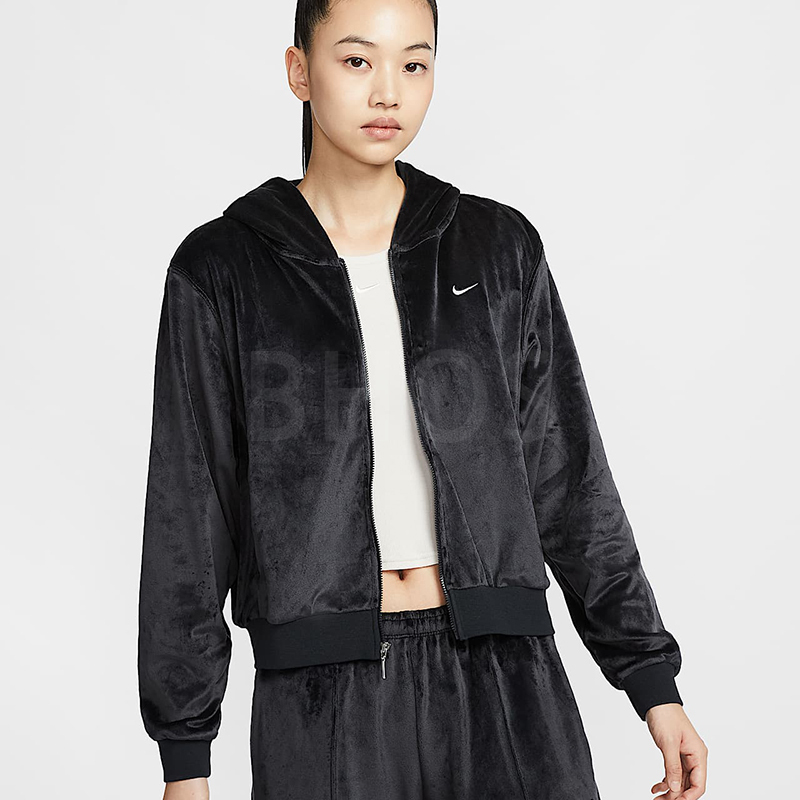 (W) 나이키 NSW 칠 니트 루즈 벨루어 풀 집