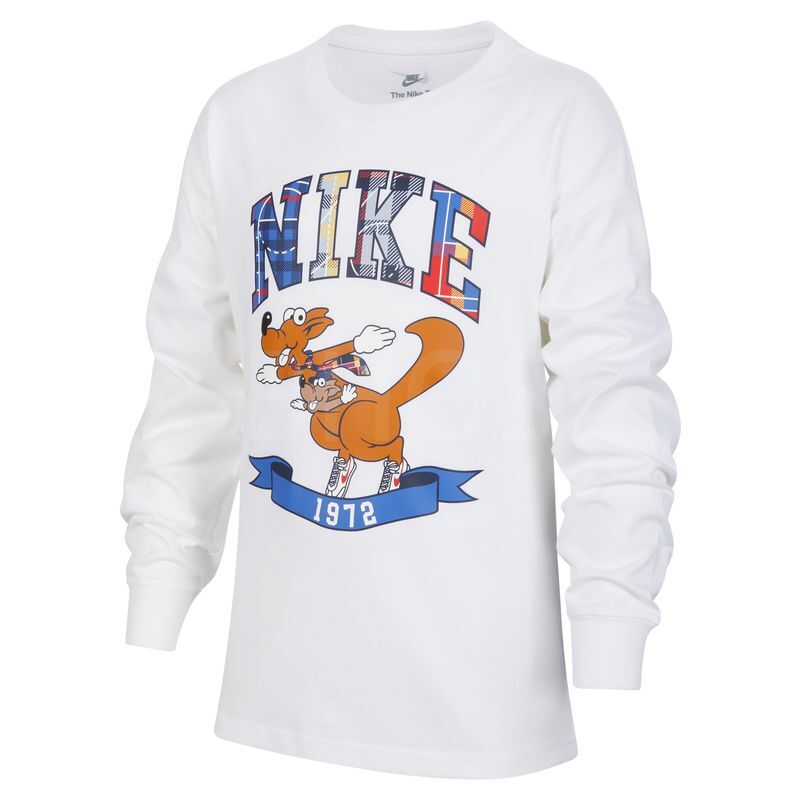 나이키 키즈 NSW LS 장팔 티셔츠 화이트
