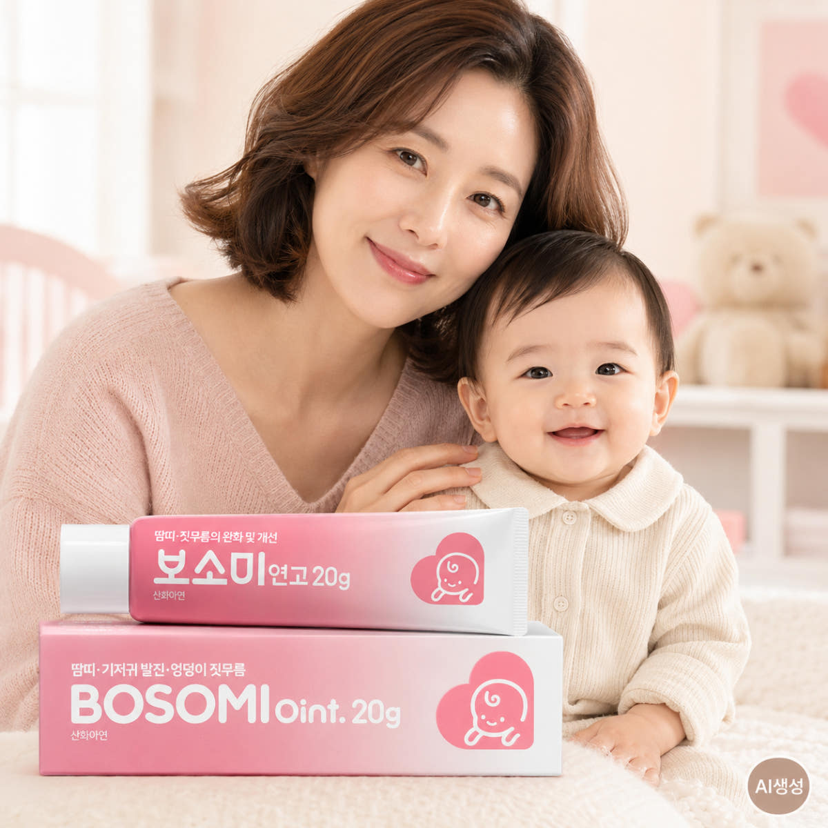 컬러포 보소미연고 아기 신생아 성인 사타구니 땀띠 발진 기저귀 크림 비스테로이드 엉덩이 짓무름