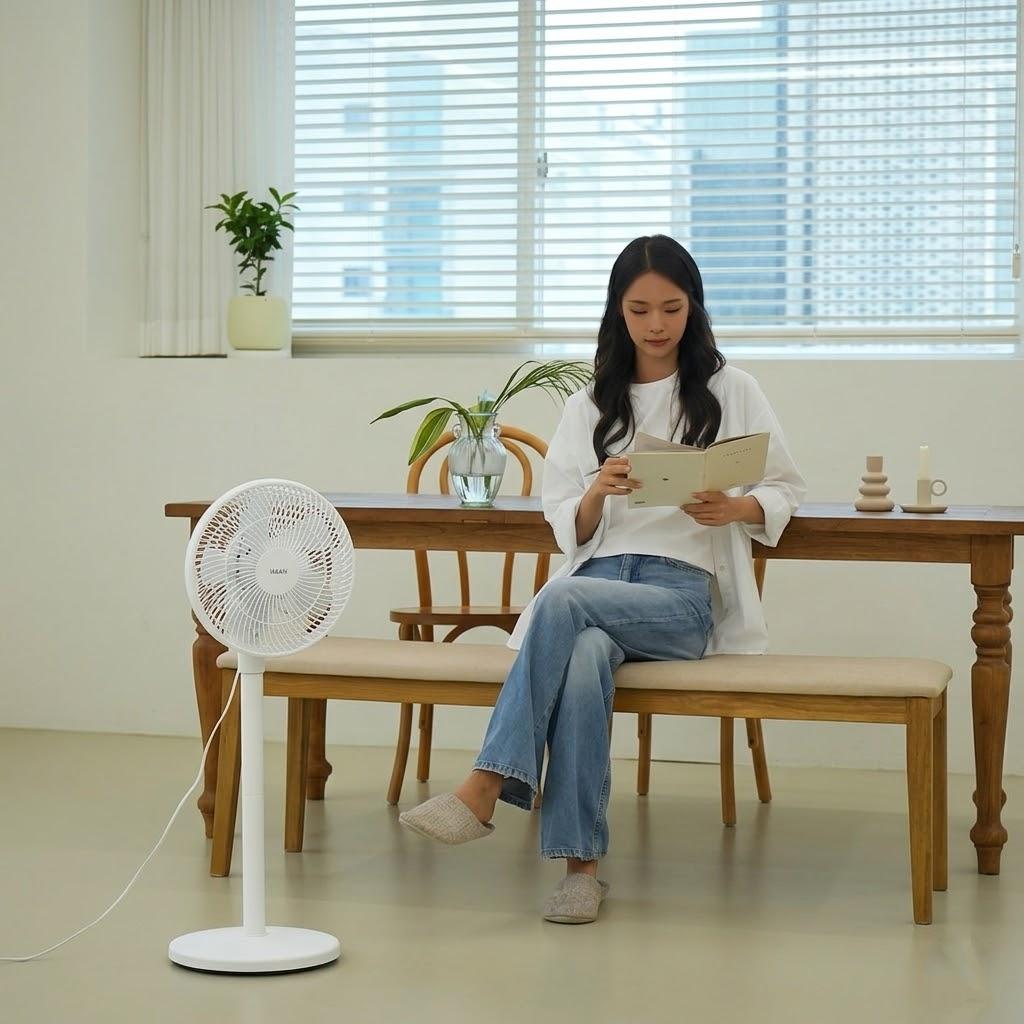 저소음 가정용선풍기 자취방 안방 스탠드형 좌식용 탁상용선풍기 29cm - 상세 이미지 2