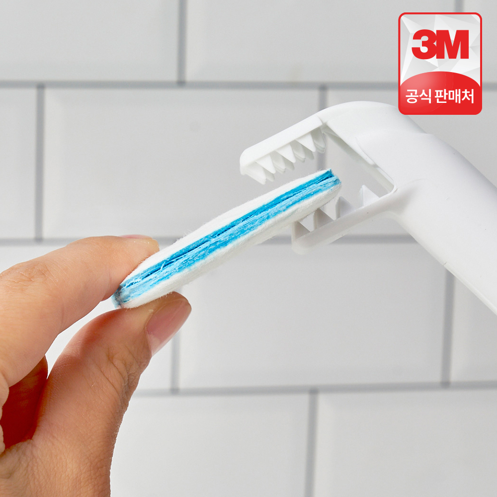 3M 스카치브라이트 변기에 버리는 파워클린 크린스틱 변기 청소 브러쉬 핸들+리필 10입 상품 이미지