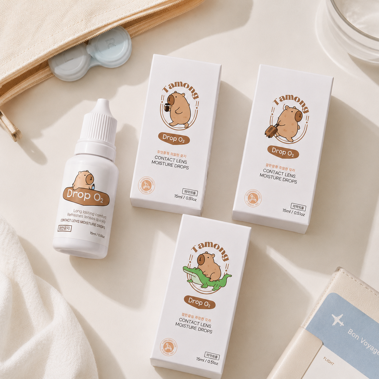 타몽 렌즈 습윤제 15ml 3개 드롭 히알루론산 습윤액 보습액 소프트 드림 하드 눈물 - 상품 이미지