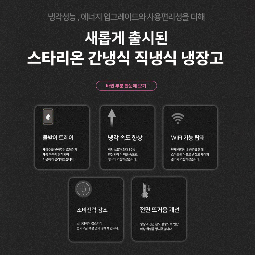 스타리온 업소용냉장고 스탠드 LG 직냉식 대형 냉동고 45박스 내부스텐 SR-C45CI - 상세 이미지 2