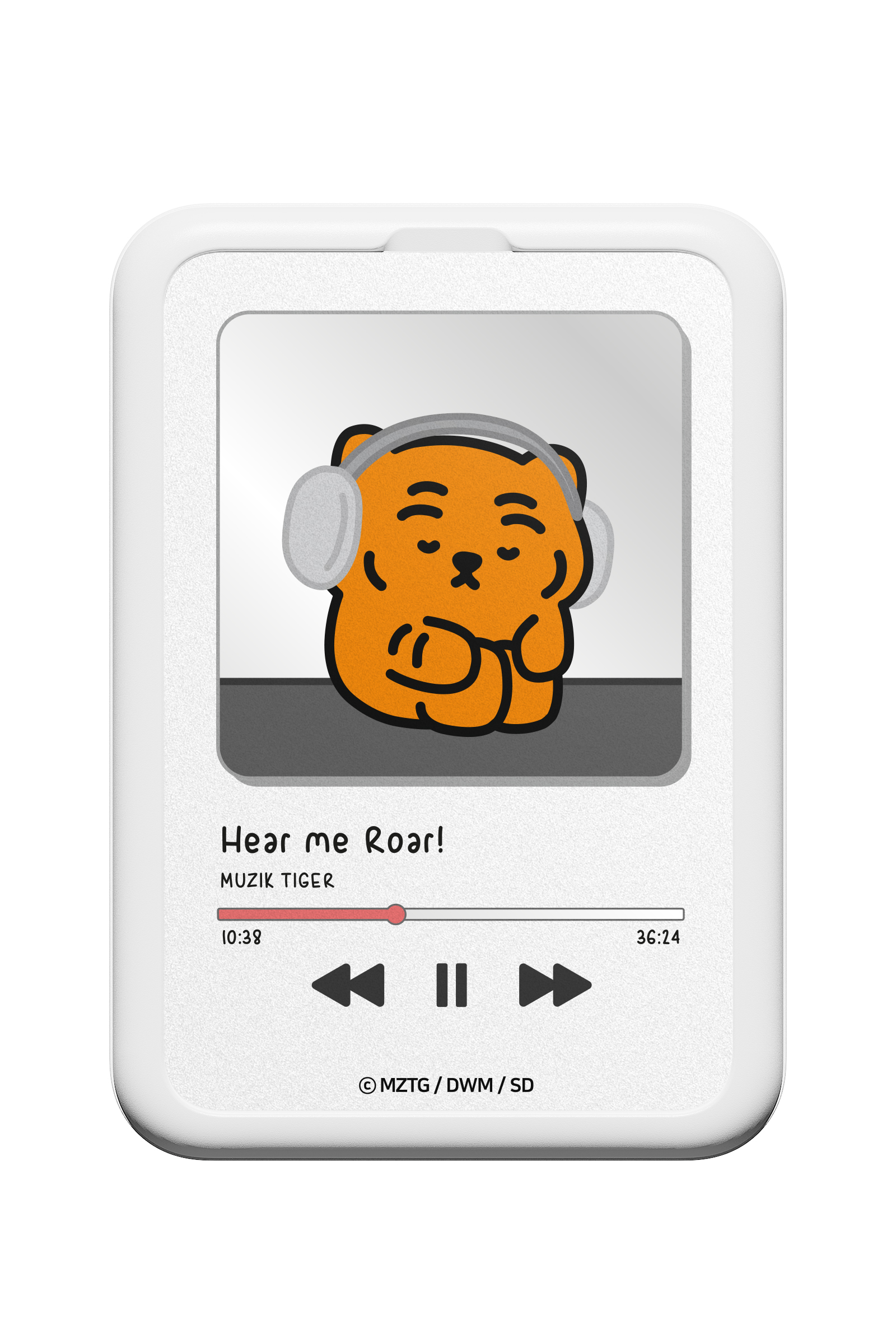무직타이거 뮤직 이즈 마이 라이프 띠부띠부 보조배터리 전용 미러 스킨 - 상세 이미지 2