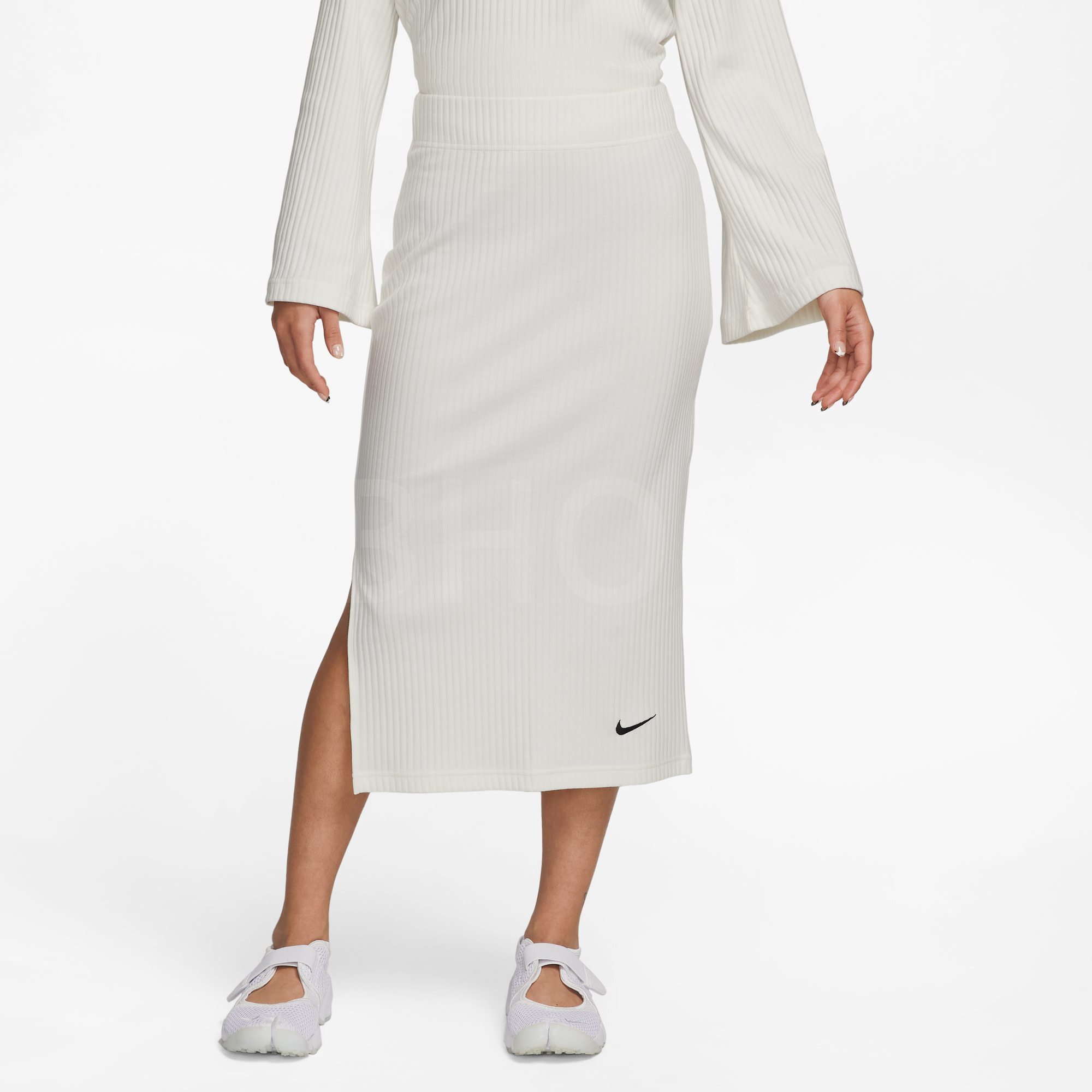 나이키 W 하이웨스트 리브 골지 저지 스