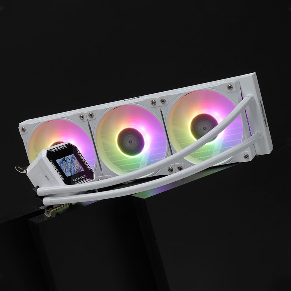 발키리 B360-GT LCD ARGB 수냉 CPU 쿨러 화이트 - 상품 이미지