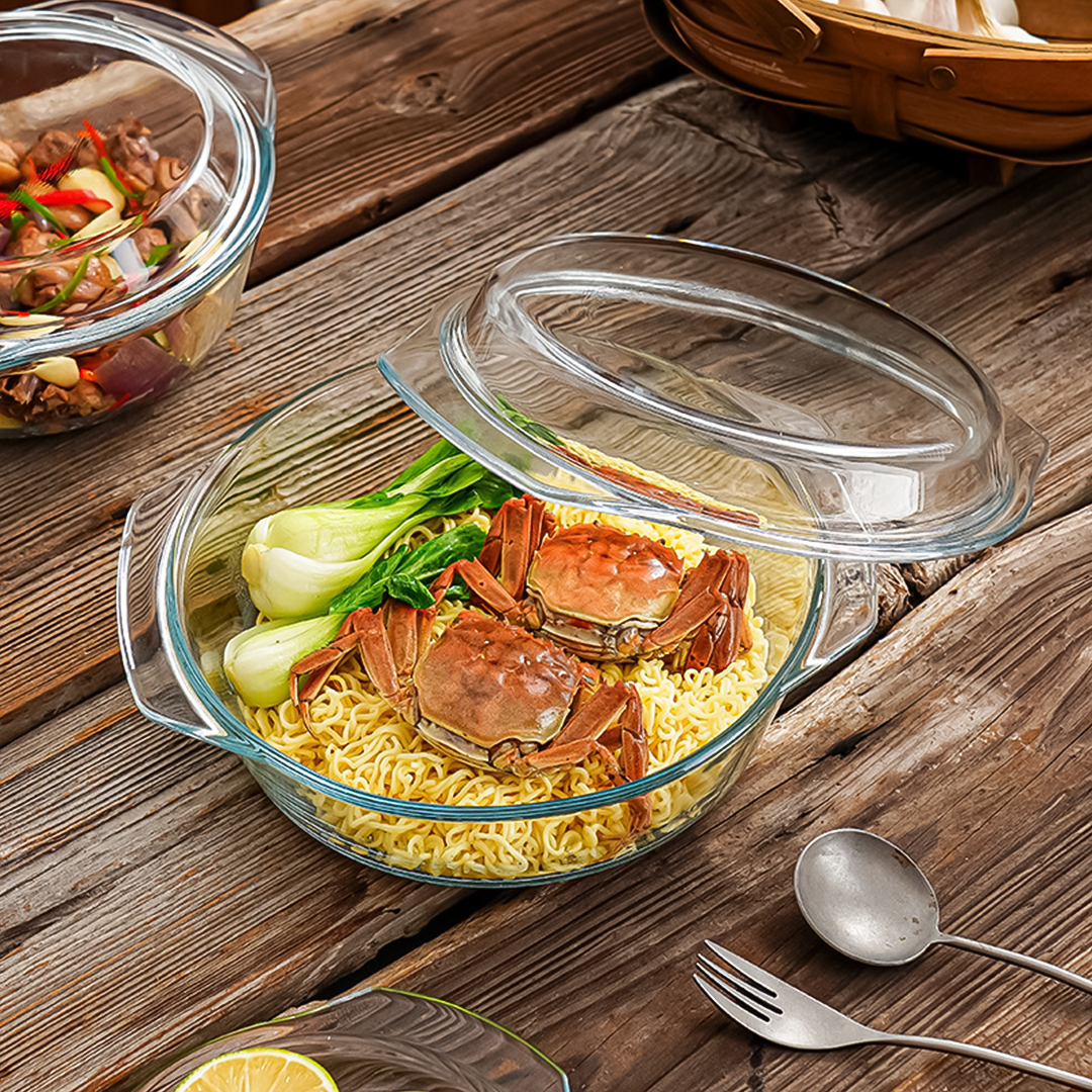 오븐 전자레인지 계란찜 찜기 내열 유리용기 - 상품 이미지