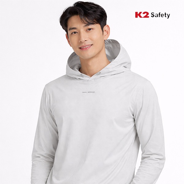 K2 세이프티 남성여름긴팔티 냉감티셔츠 남자 봄 춘추작업복 후드티 6205 - 상품 이미지