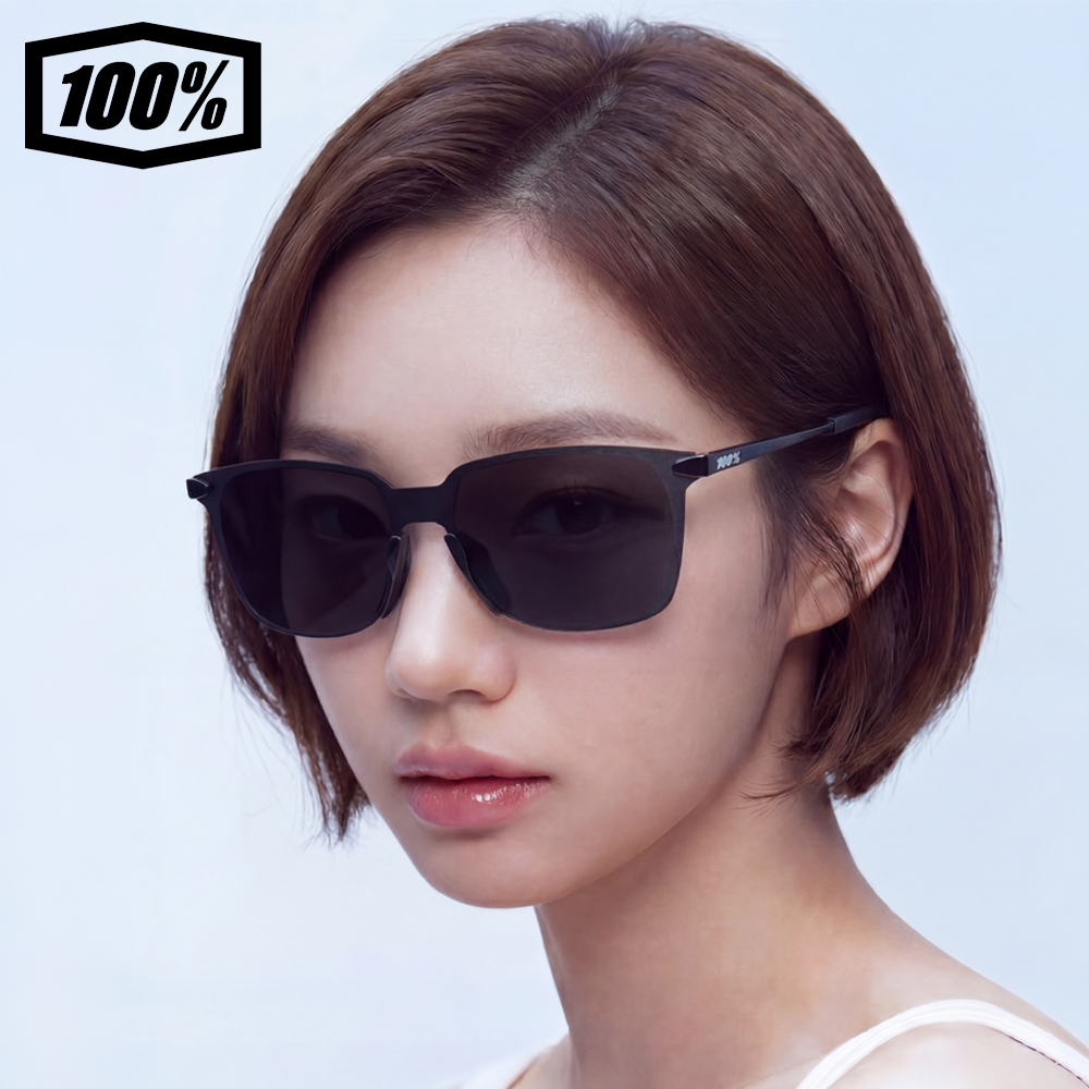 100% 레제르 스퀘어 운동 고글 러닝 스포츠 선글라스 블랙 스모크 60020-00009 - 상품 이미지
