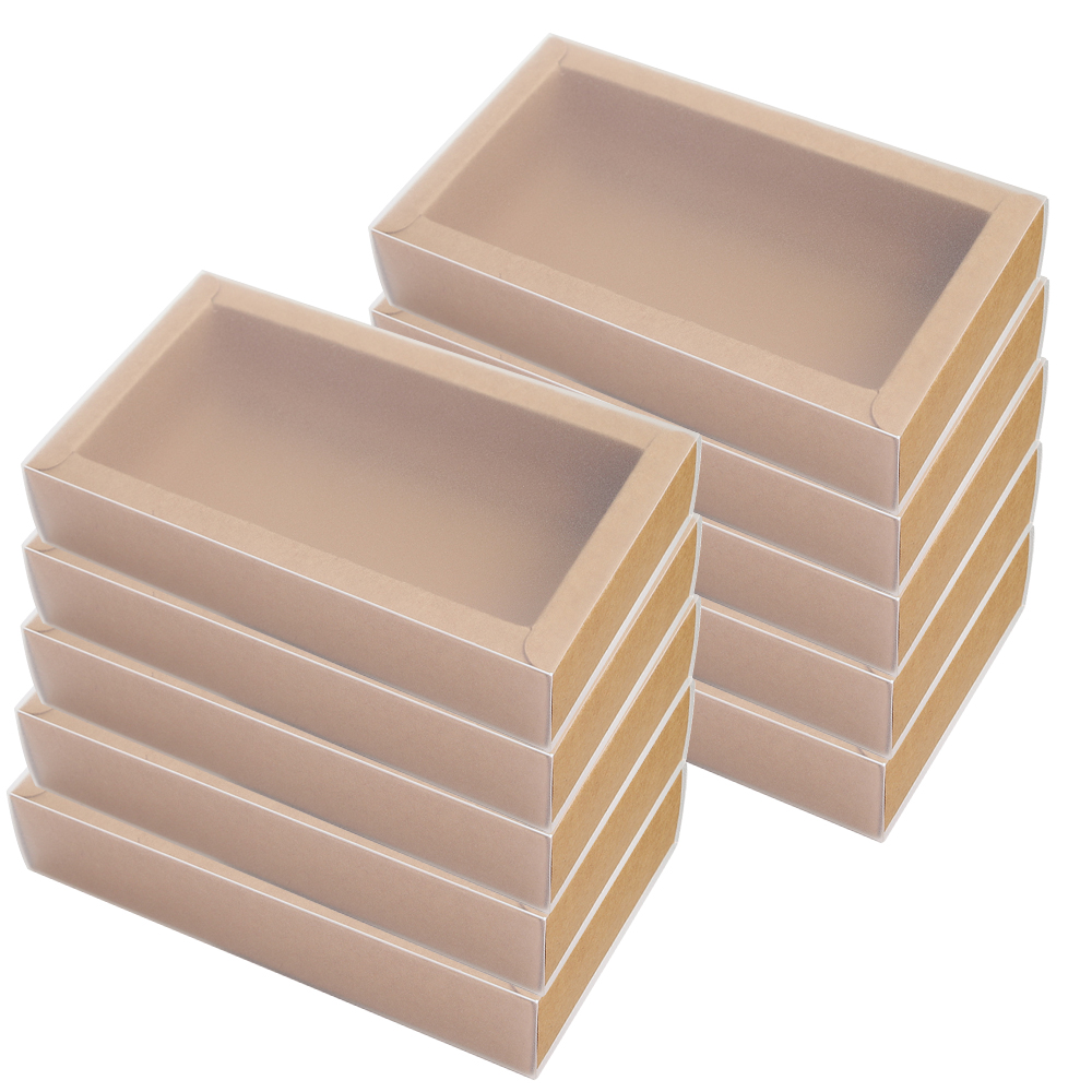 투명창 슬라이드 크라프트 선물상자 슬리브 포장박스 답례품박스 10개 반투명, 4호(B4) - 상품 이미지