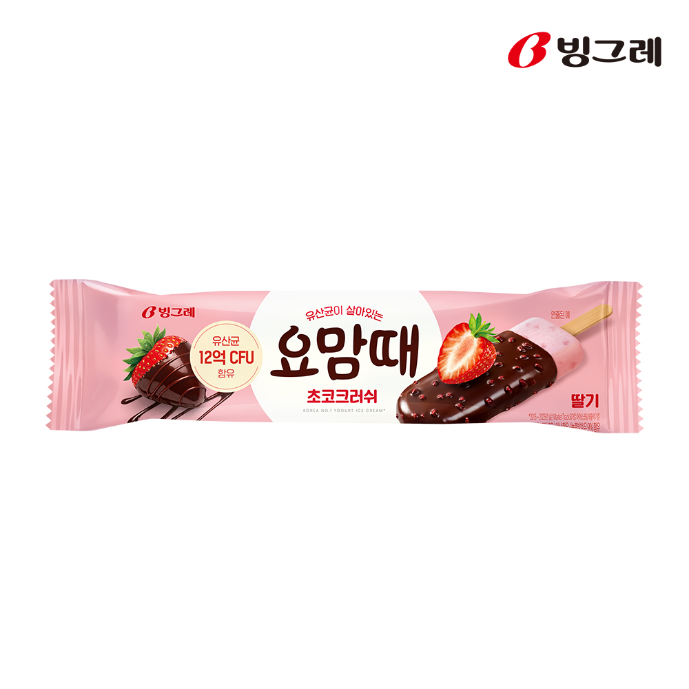 빙그레 요맘때바 초코크러쉬 딸기 80ml 20개입 - 상품 이미지