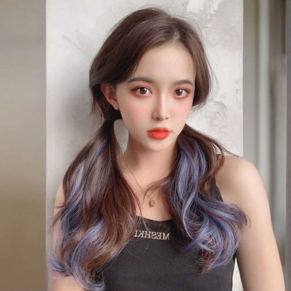 똑딱이붙임머리 볼륨피스 긴머리웨이브 붙임인모 미용덧가발 이미지 6