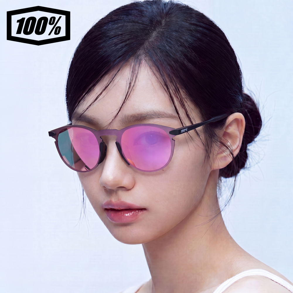 100% 레제르 라운드 러닝 운동 고글 스포츠 선글라스 블랙 퍼플 60019-00023 - 상품 이미지