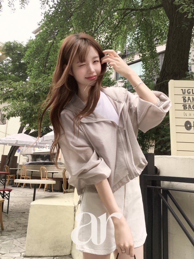 세미 크롭 후드 바람막이 점퍼 jp782 상품 이미지