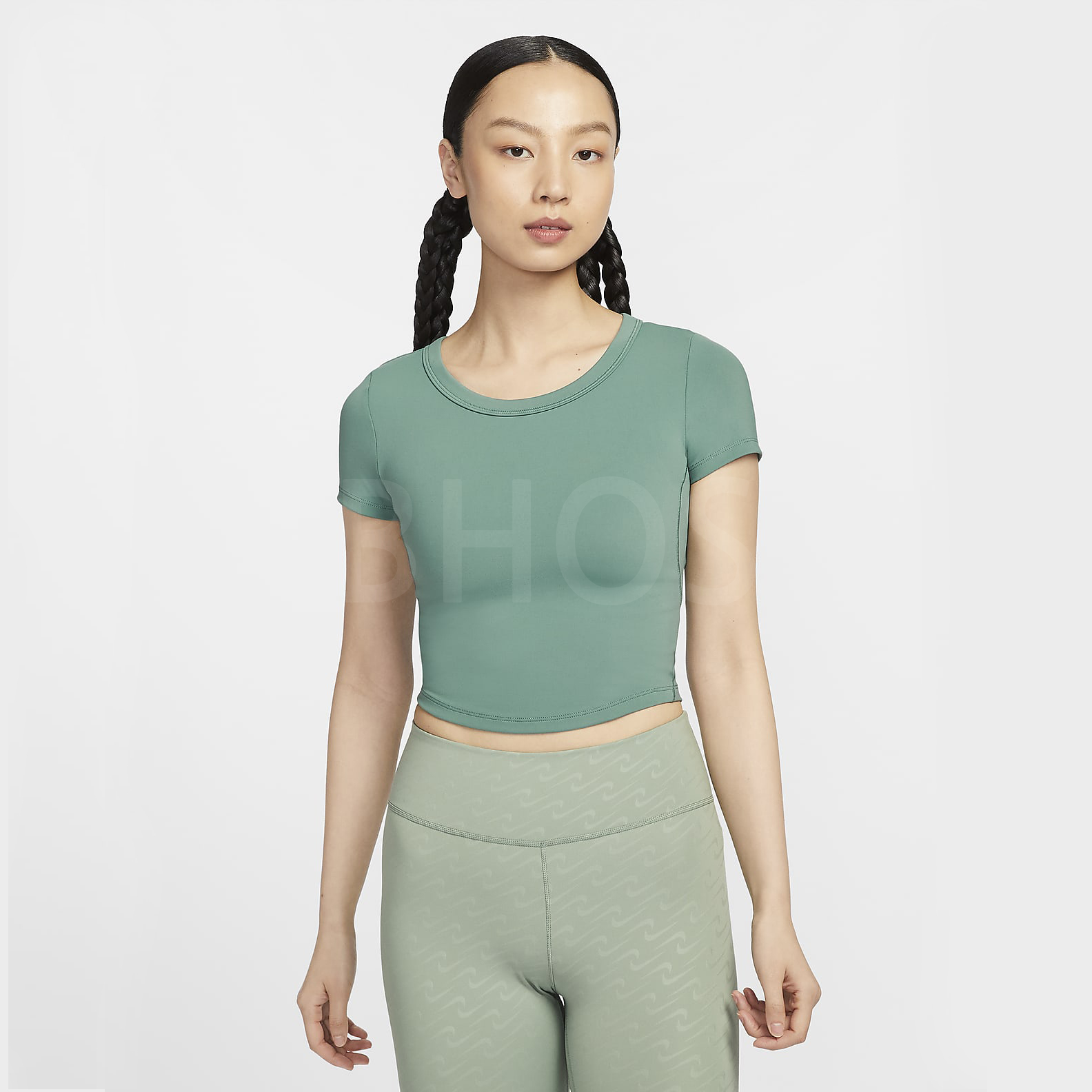 나이키 ONE FITTED DF SS TOP 화이트 여성 반