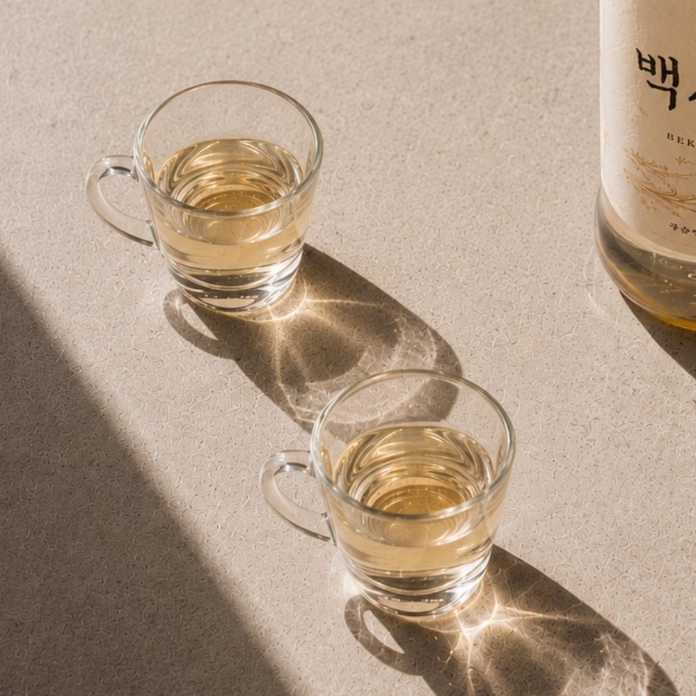 1+1 고급 손잡이 소주잔 연태고량주 꼬냑 사케 캠핑 미니 인생 술잔 집들이선물 70ml 이미지 6