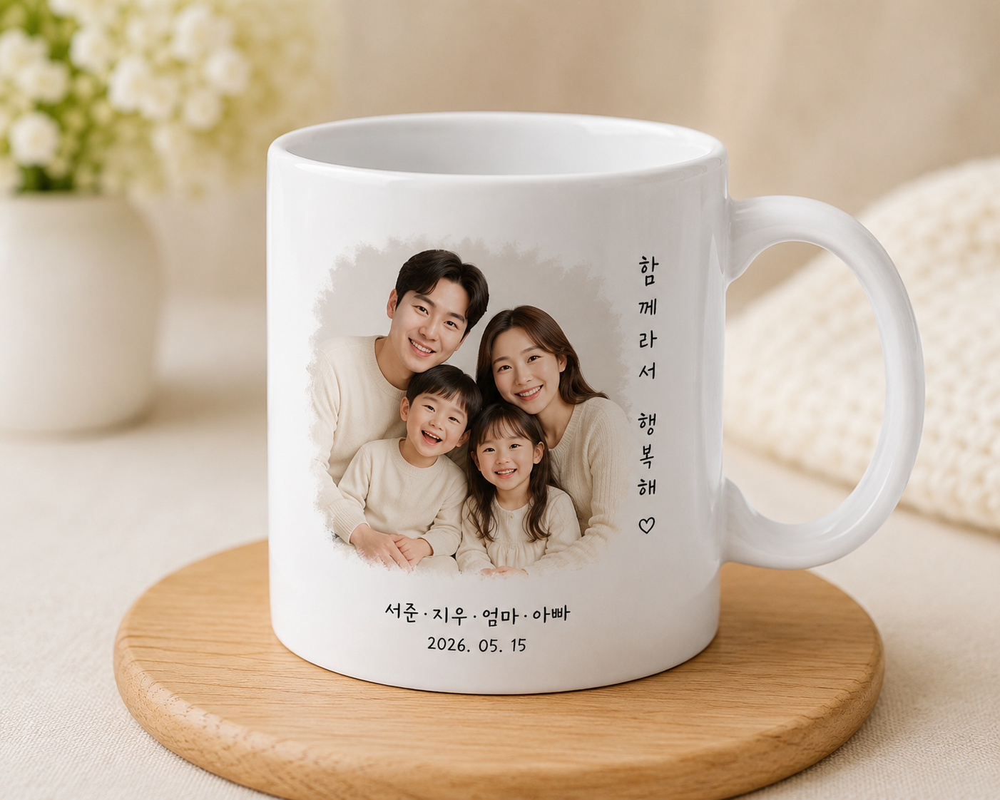 블룸포르타 포토머그컵 주문제작 사진인쇄 돌잔치 답례품 생일 기념일 선물 - 상세 이미지 4