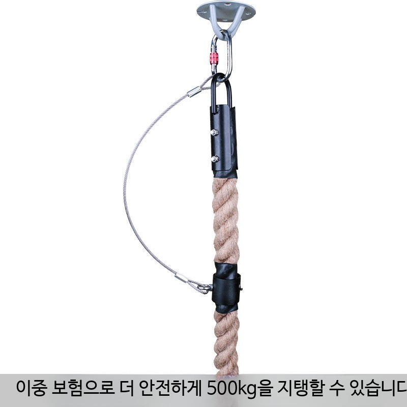외줄타기 훈련 밧줄 헬스 휘트니스 트레이닝 로프 대마줄 38mm 3m(고리 포함) - 상세 이미지 3