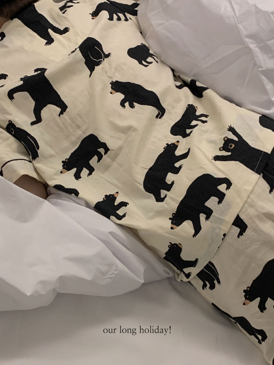 빅사이즈잠옷 커플 임산부잠옷 2XL 3XL 댄싱베어 남성 긴팔파자마 이미지 8