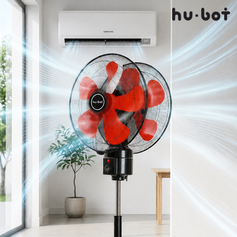 360도회전 더블헤드선풍기 50cm 산업용 업소용 키큰 대형 양면선풍기 - 상품 이미지