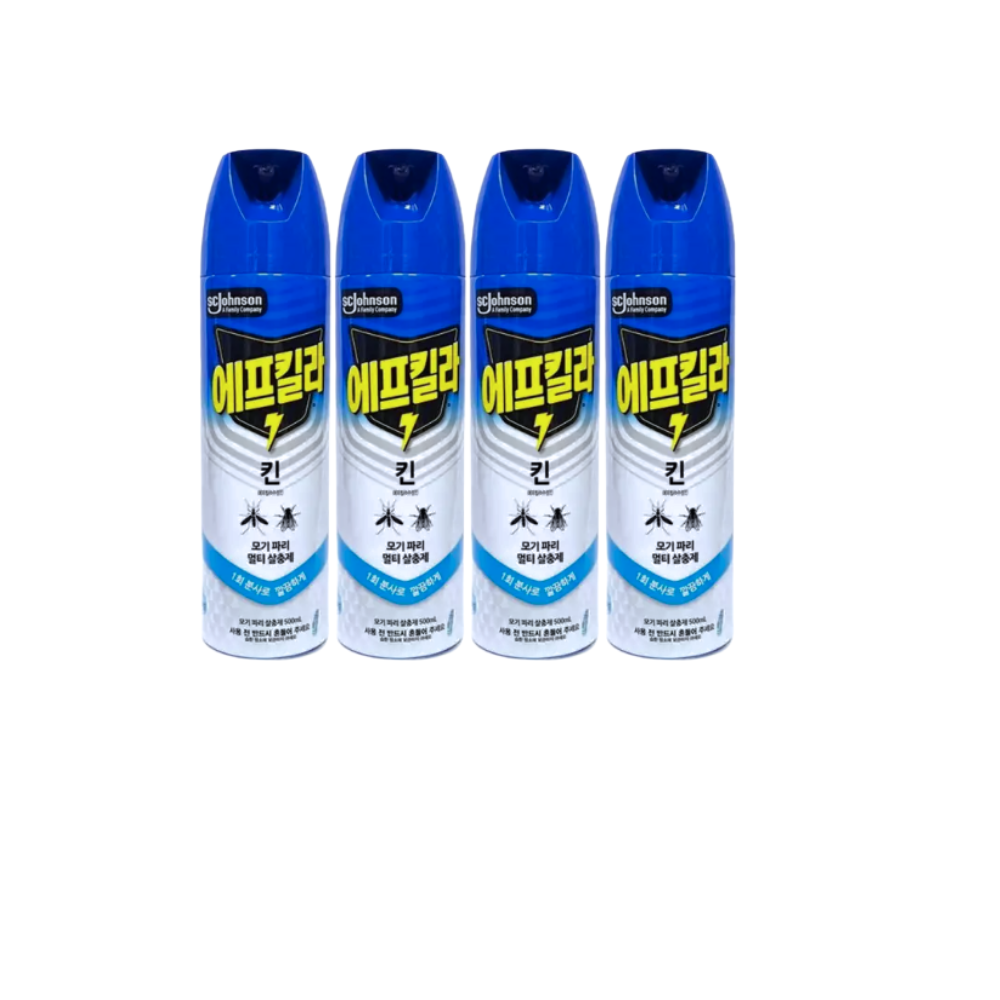 에프킬라 모기약 에어로졸 킨 500ml x4개