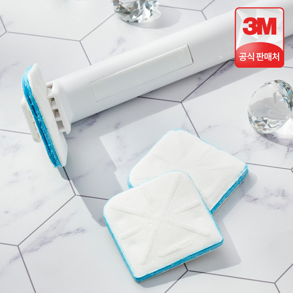 3M 스카치브라이트 변기에 버리는 파워클린 크린스틱 변기 청소 브러쉬 핸들+리필 10입 상품 이미지