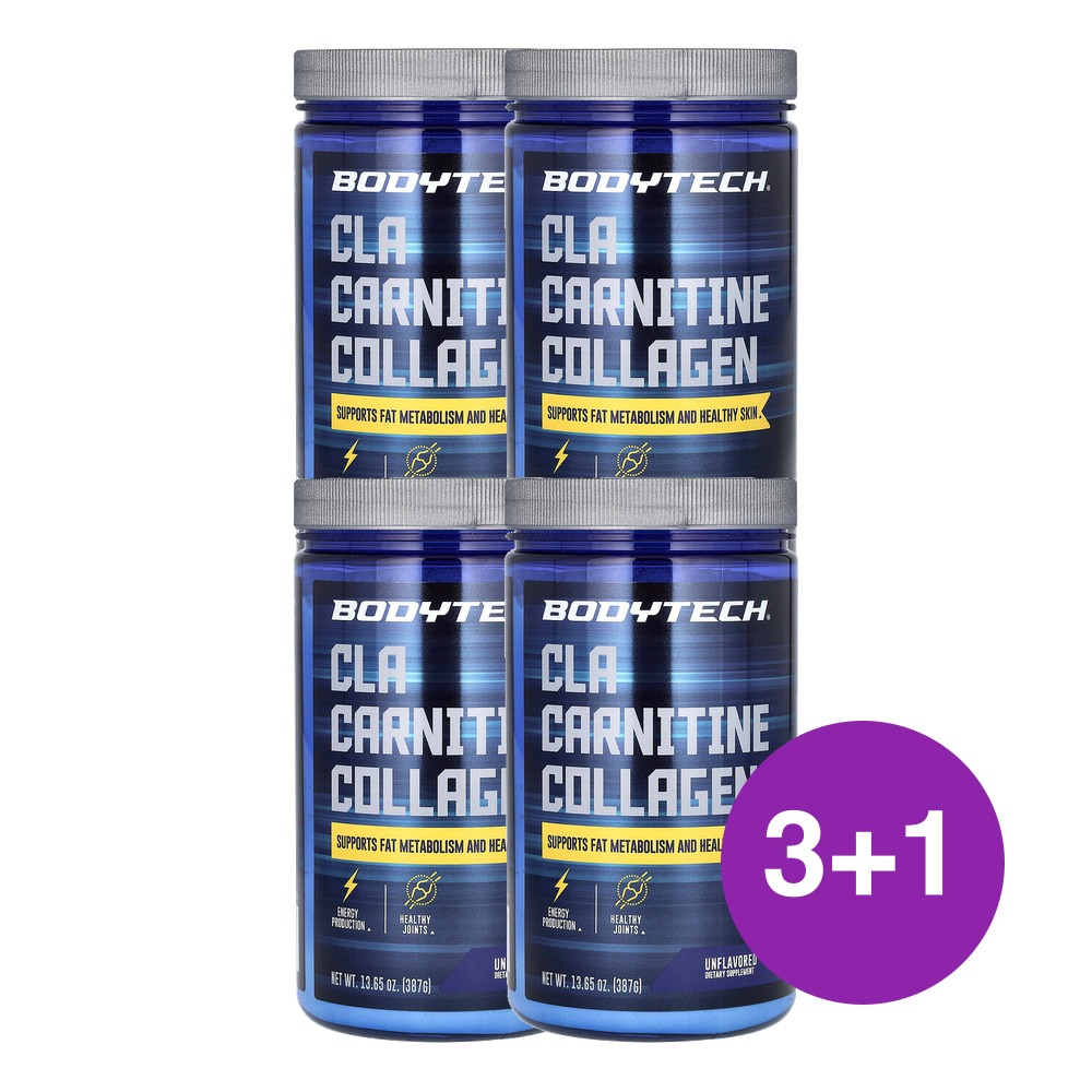 BodyTech CLA 카르니틴 콜라겐 무맛 387g, 4개 - 상품 이미지