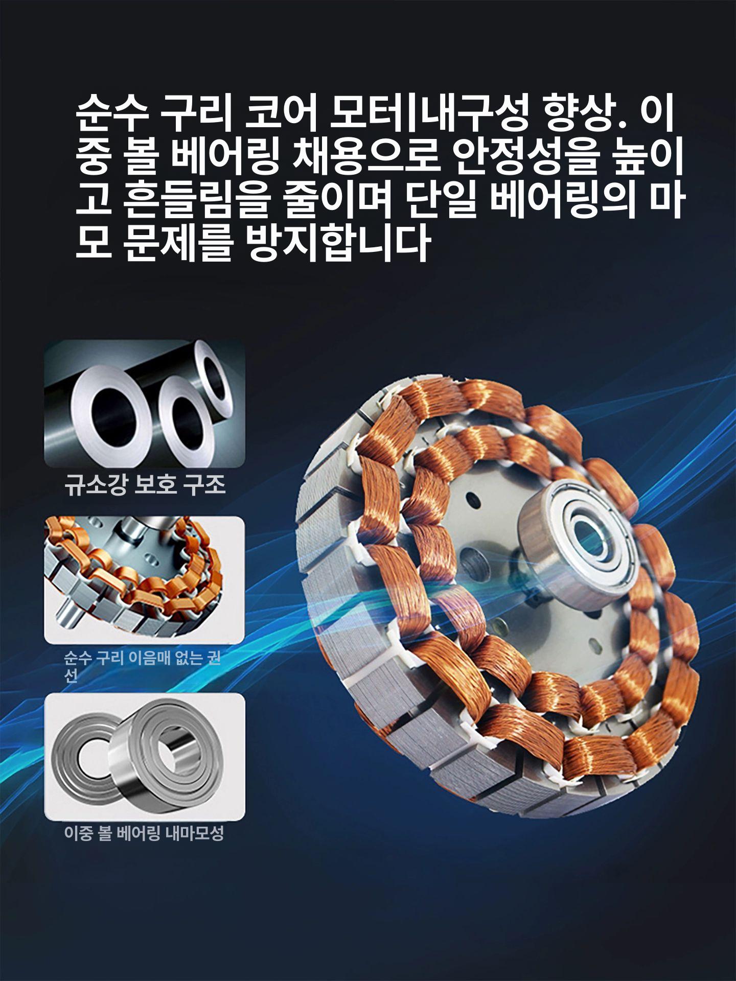 산업용 천장선풍기 대형 공장 창고 환기팬 벽컨트롤 팬 100인치 2.5m 화이트 무선 듀얼 조절 - 상세 이미지 3