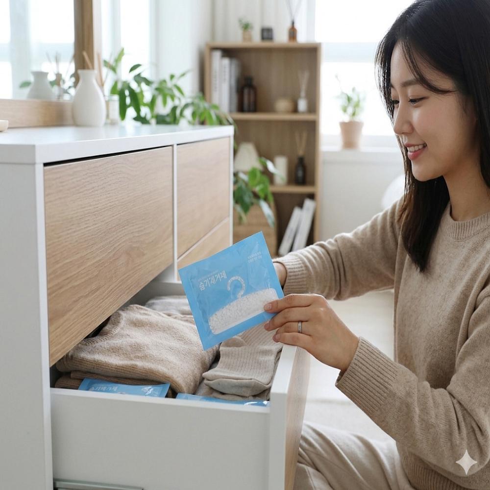 습기제거제 제습제 옷걸이형 서랍형 신발 습기제로 장마철 국산 10개 - 상세 이미지 3