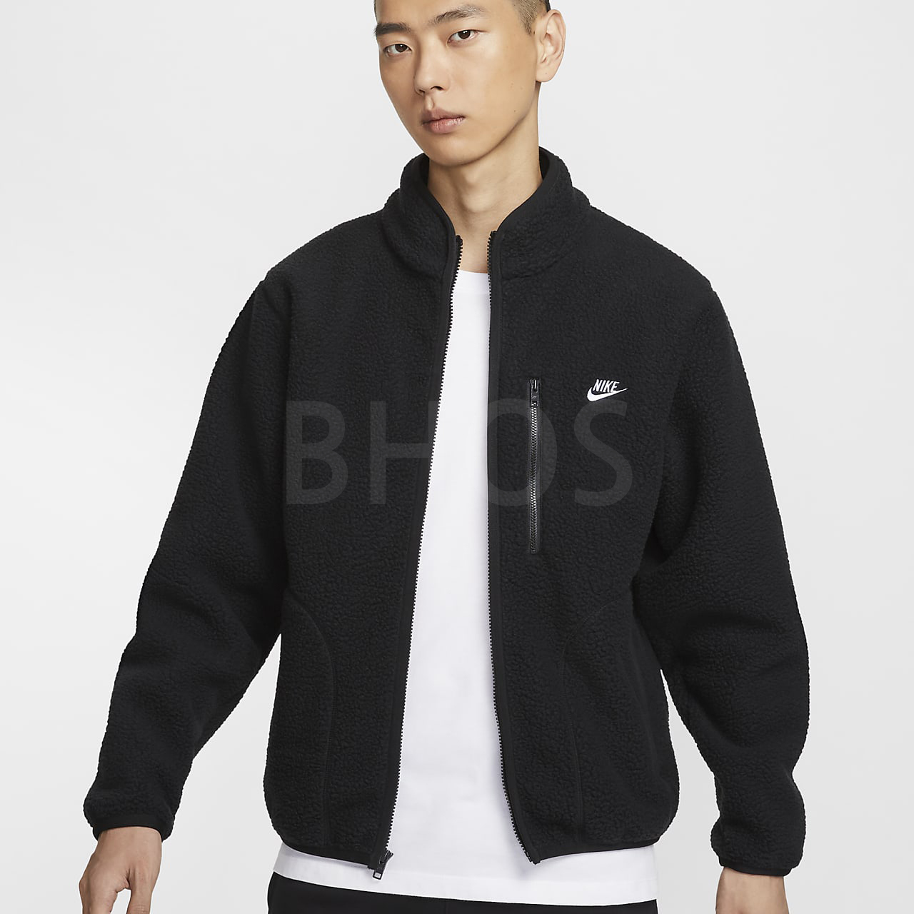 나이키 NSW 클럽 플리스 자켓 블랙 화이