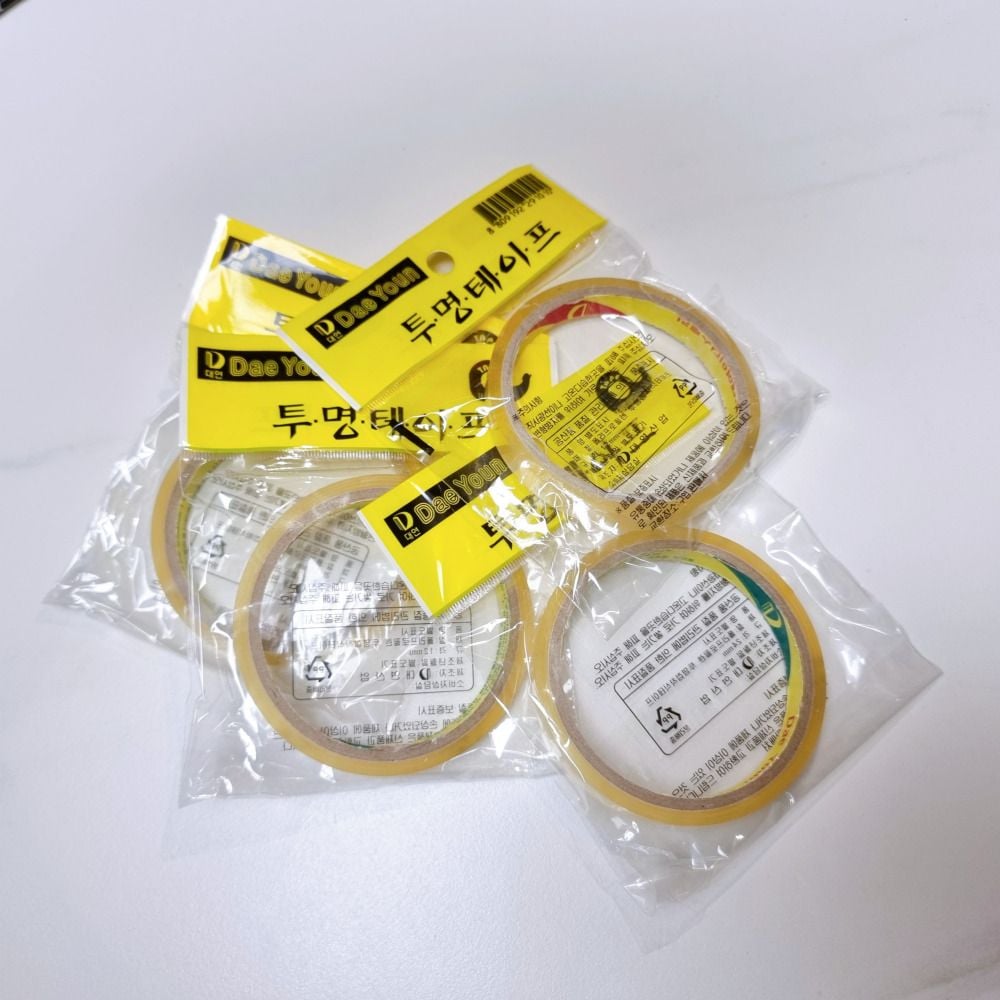 박스 테잎 opp 투명 택배 포장용 디스펜서 리필용 테이프 12mm40개 - 상세 이미지 4