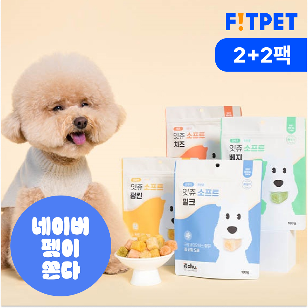 잇츄 소프트 100g 2+2 부드러운 강아지 간식 말랑한 노견 덴탈껌 - 상품 이미지