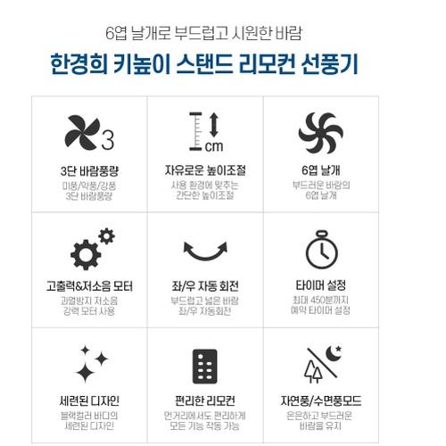 식당용 50cm 공업용선풍기 공장 산업용 리모컨형 키큰 스탠드선풍기 - 상세 이미지 2