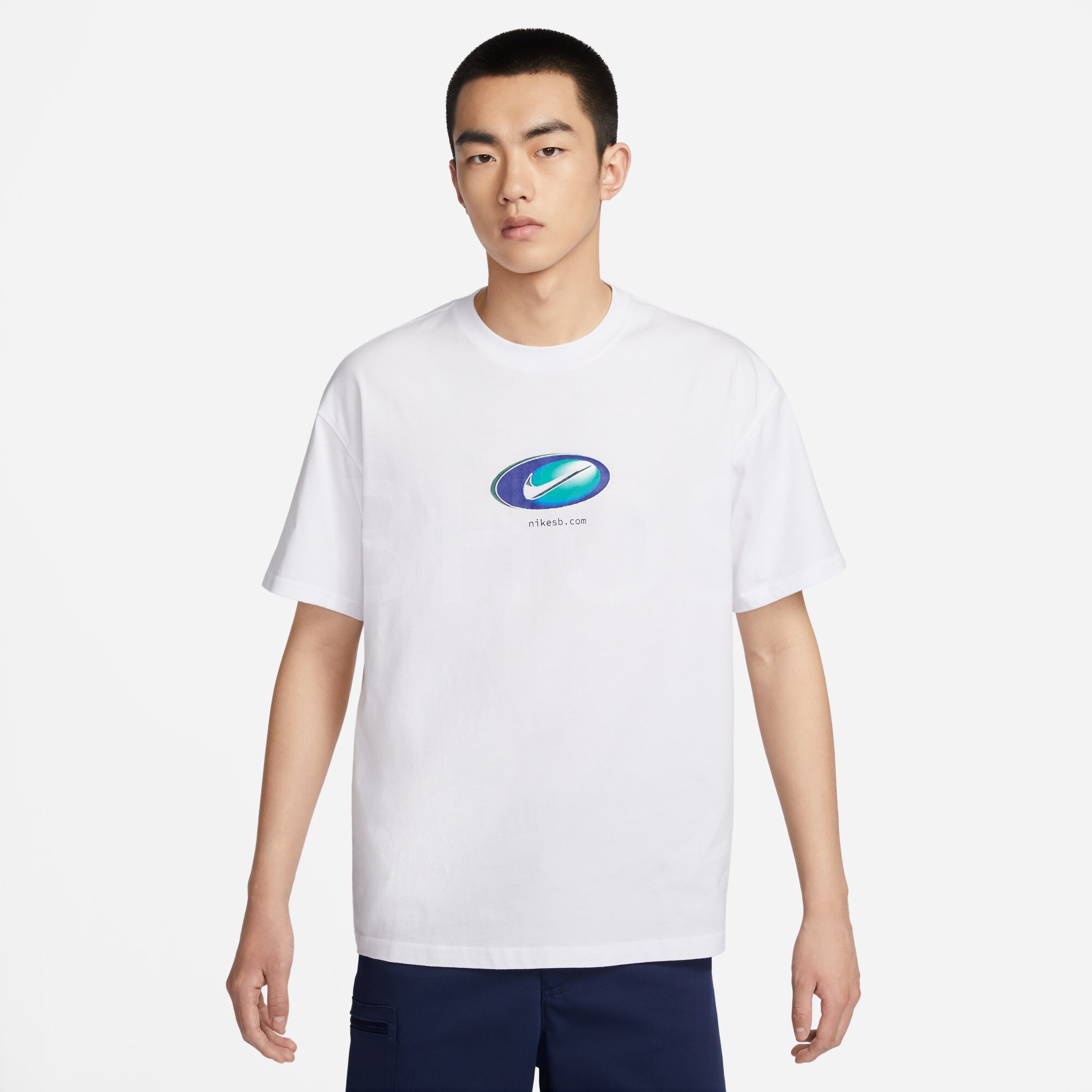 나이키 SB 반팔티 Y2K 화이트 티셔츠