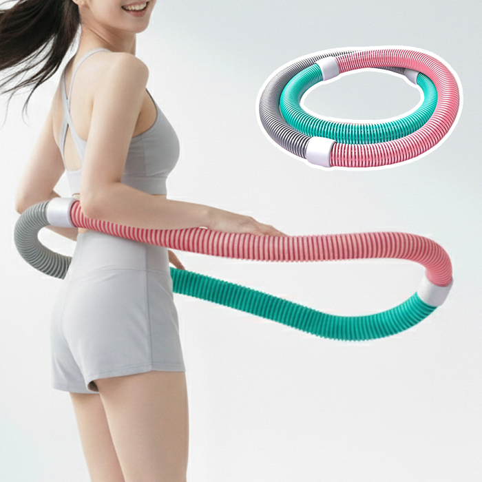 스프링 훌라후프 집에서하는 유산소 홈트레이닝 뱃살 다이어트 운동 기구 - 상품 이미지