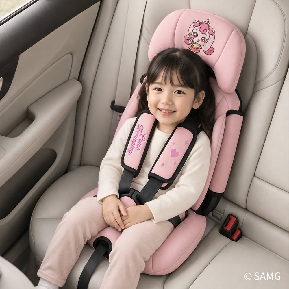 베이카 프리미엄 휴대용 주니어 카시트 토들러 ISOFIX 특허출원 캐치티니핑(핑크) - 상품 이미지