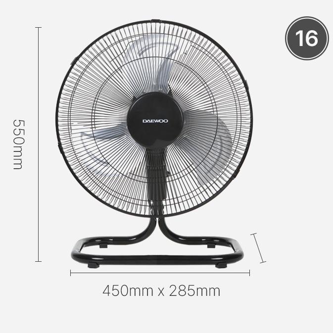 낮은 캠핑용 앉은뱅이선풍기 자동회전 공업용 메탈선풍기 40cm - 상세 이미지 4