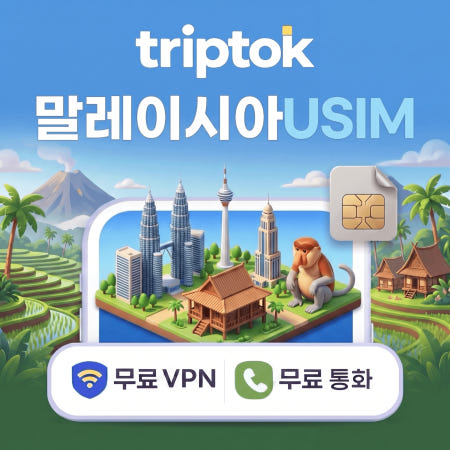 말레이시아 전지역 USIM 유심 데이터 무제한 전화,VPN 무료