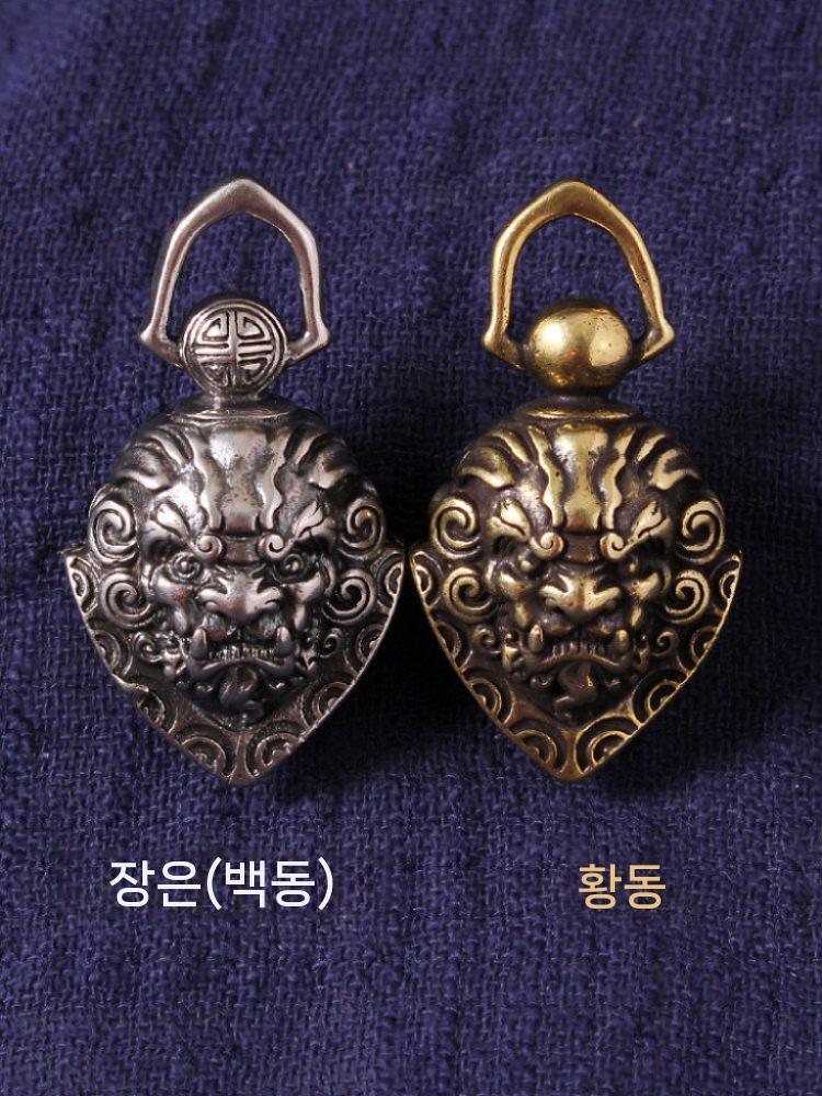 행운종 바이크 가디언벨 펜던트 해골 상품 오토바이열쇠 황동 키링 이미지 8