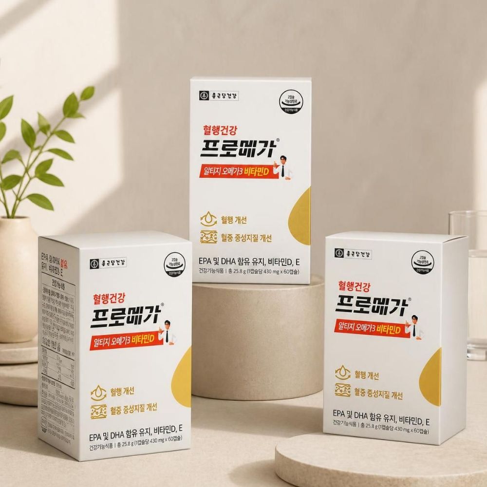 종근당건강 프로메가 알티지 오메가3 비타민D 430mg 60정, 3개 - 상세 이미지 2