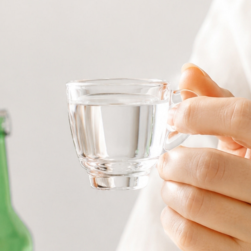 1+1 고급 손잡이 소주잔 연태고량주 꼬냑 사케 캠핑 미니 인생 술잔 집들이선물 70ml - 상세 이미지 4