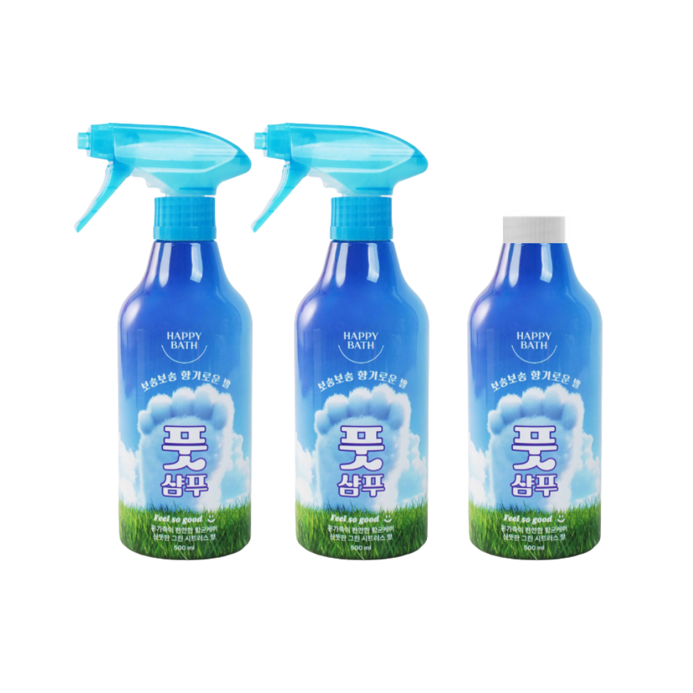 해피바스 필쏘굿 풋샴푸 500ml 2개+리필 본품 500ml - 상품 이미지