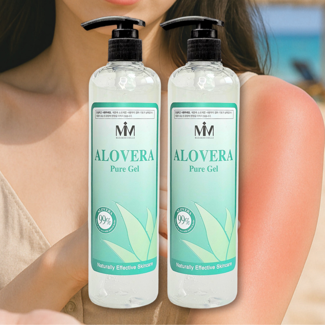 마담미쉘 알로에수딩젤 알로베라 퓨어 겔 보습제 탄피부복구 400ml 2개 - 상품 이미지