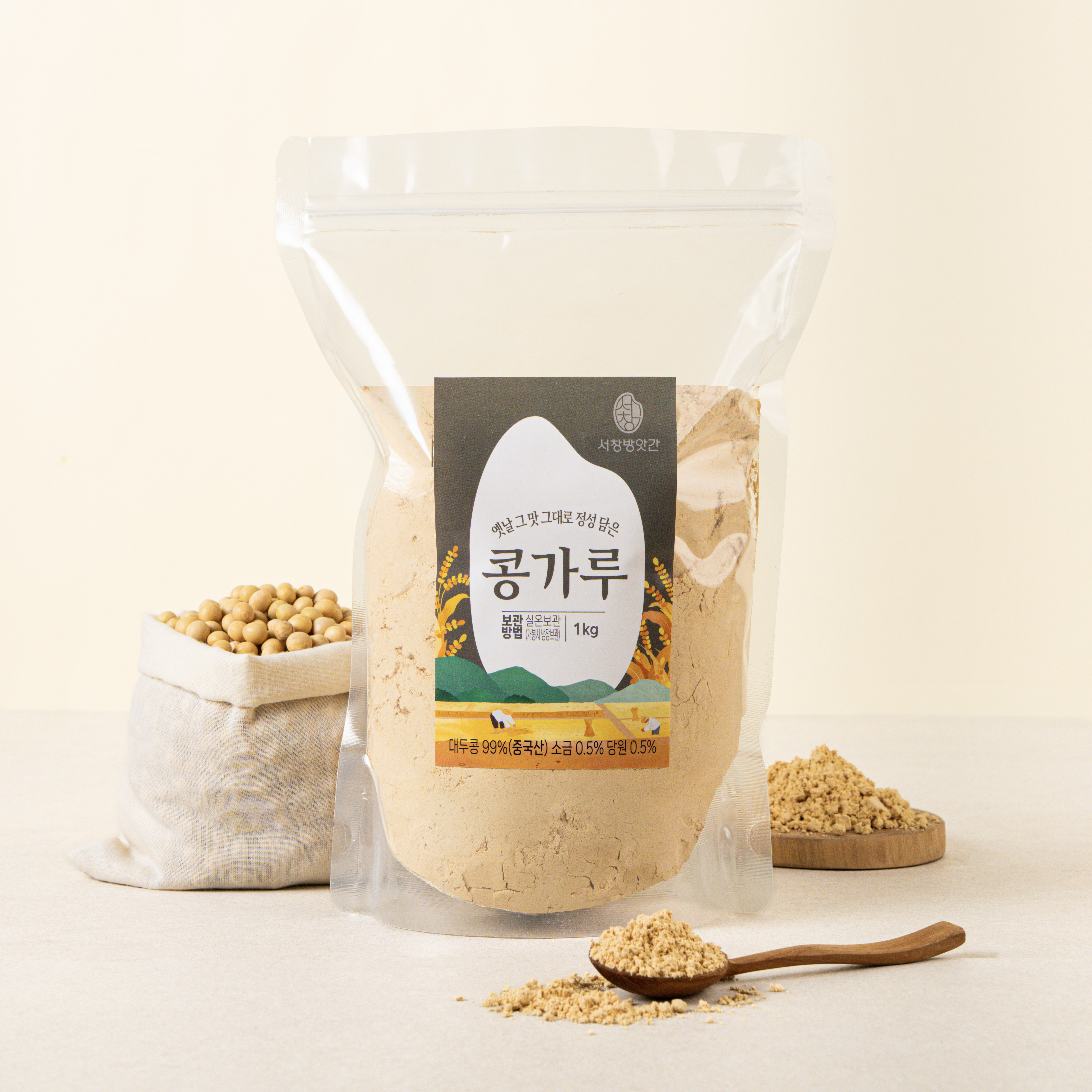 서창방앗간 콩가루 볶은콩고물 인절미 콩국물 콩국수용 1kg - 메인 이미지