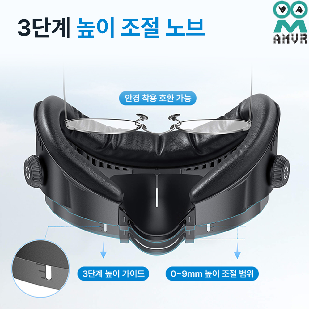 메타퀘스트3 안면폼 AMVR 마그네틱 가죽환기커버 빛샘방지 악세사리 이미지 6