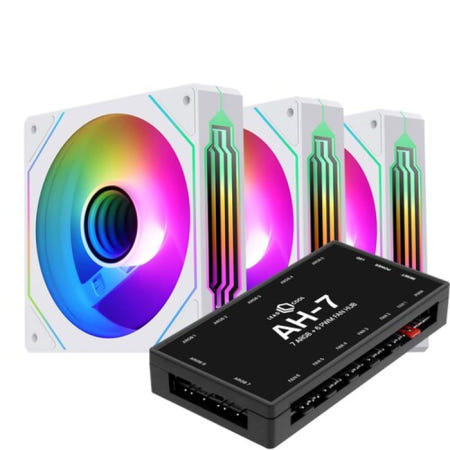 Segotep NR12 ARGB PWM KIT (컨트롤러/3팩, 화이트)