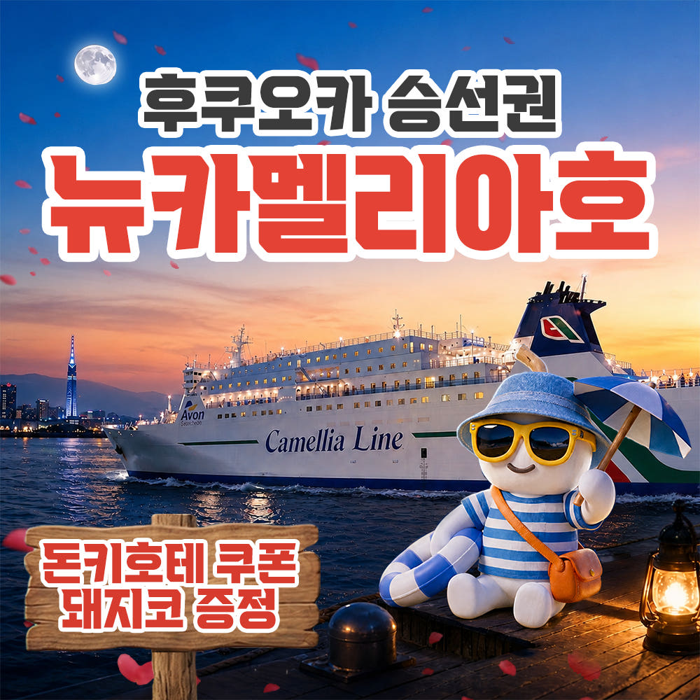 대마도 여행 뉴카멜리아호 승선권 부산 후쿠오카 배편